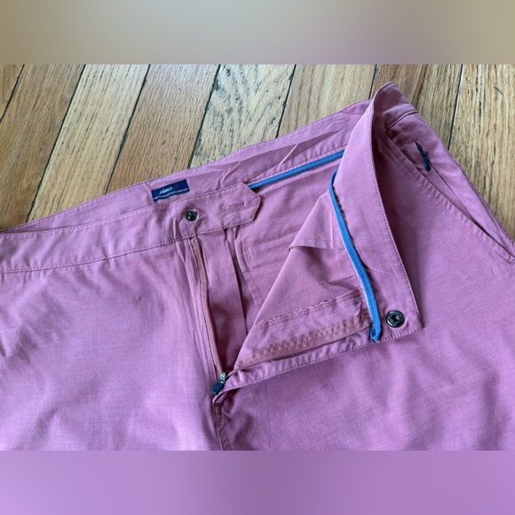 Johnnie-O Dawn 2 Dusk Hybrid Shorts Lightweight Pockets Malibu Red Men’s Size 38 - Picture 8 of 16